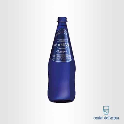Acqua Frizzante Maniva Chef Blu 075 Litri Bottiglia di Vetro