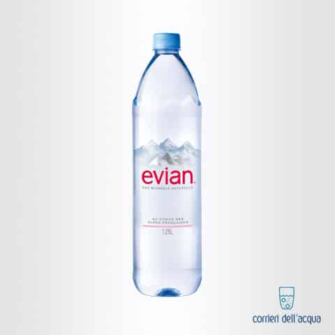 Acqua Naturale Evian 125 Litri Bottiglia di Plastica PET
