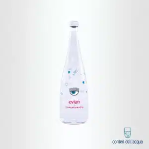 Acqua Naturale Evian Chiara Ferragni 075 Litri Bottiglia di Vetro