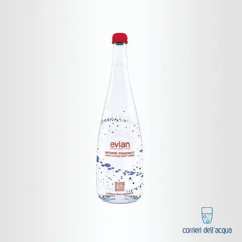 Acqua Naturale Evian Virgil Abloh 075 Litri Bottiglia di Vetro
