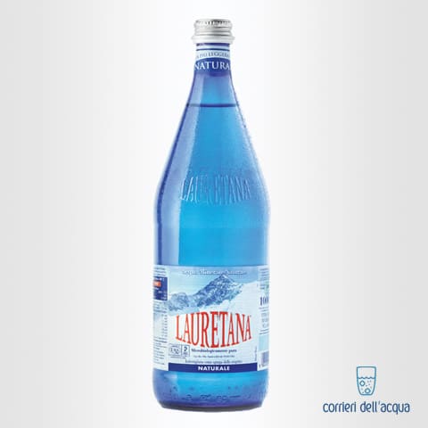 Acqua Naturale Lauretana 1 Litro Bottiglia di Vetro