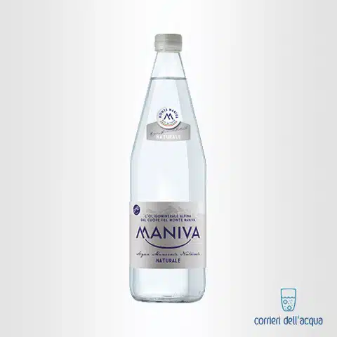 Acqua Naturale Maniva Classic 1 Litro Bottiglia di Vetro